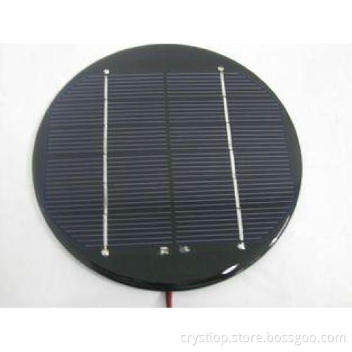 Small 6v 300ma Round PET Solar Panel Crystalline Silicon So